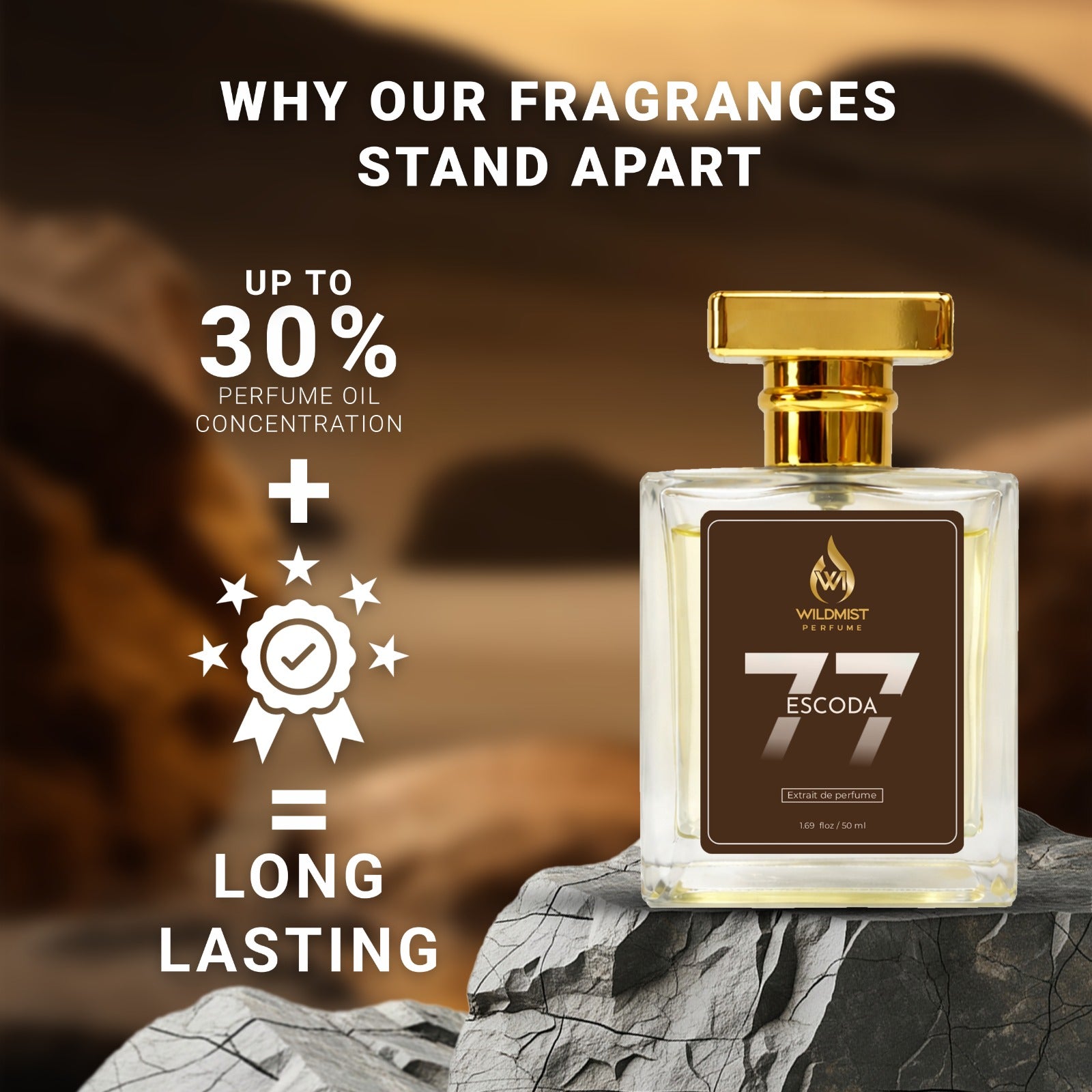 Wildmist Escoda 77 | Extrait de Perfume for Men & Women (50ml)